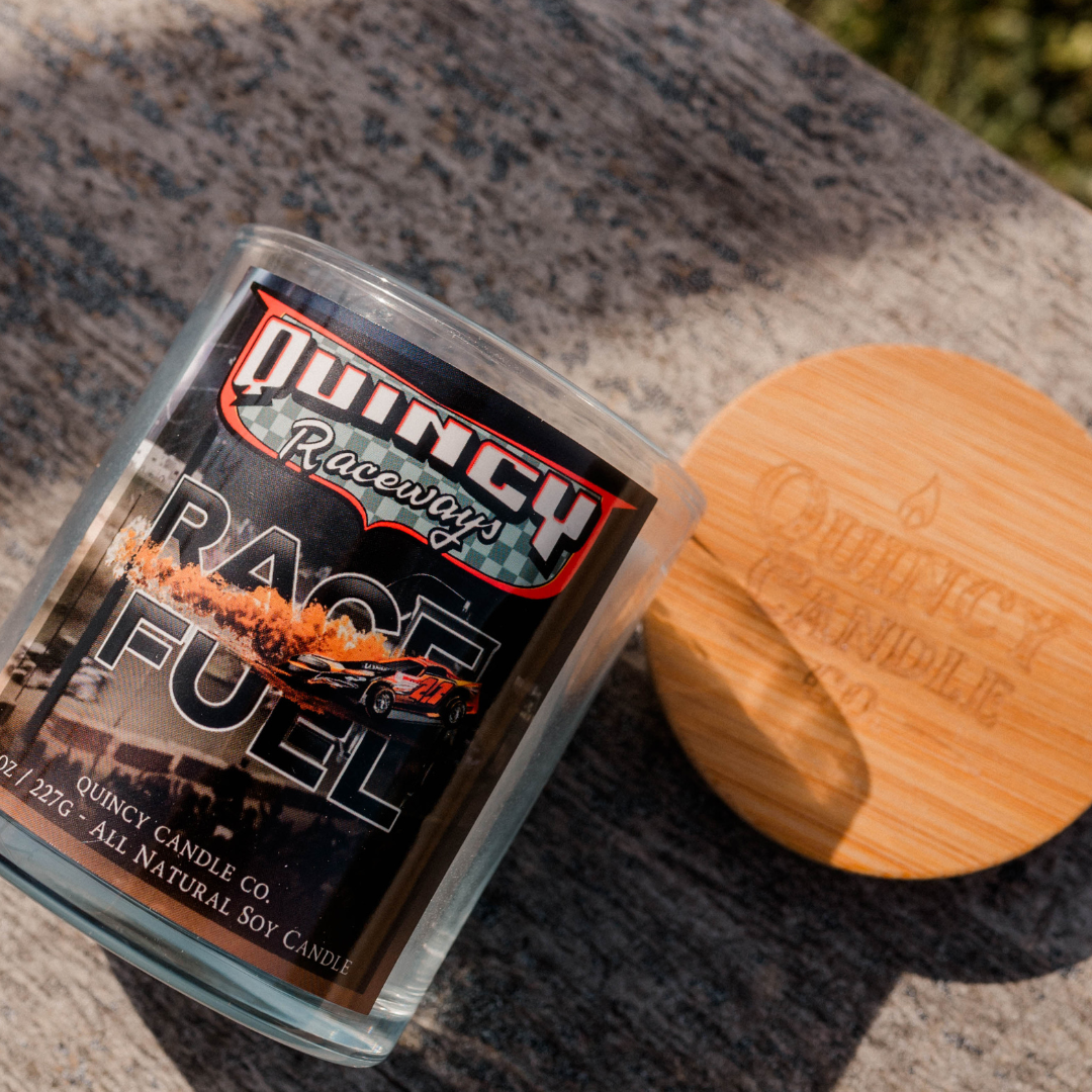 Quincy Raceways Race Fuel Candle by Quincy Candle Co.