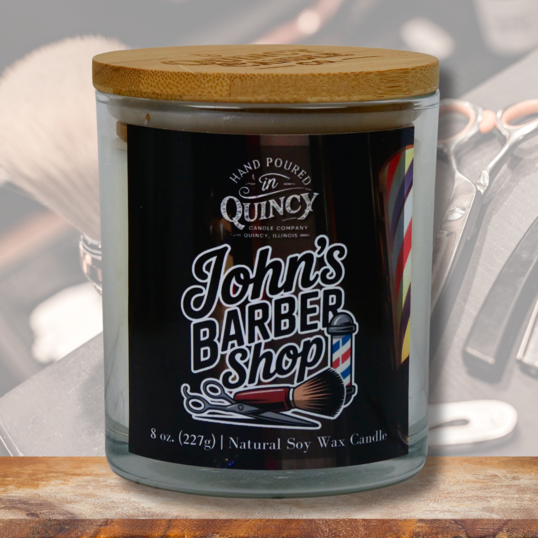 John's Barber Shop Candle by Quincy Candle Co.