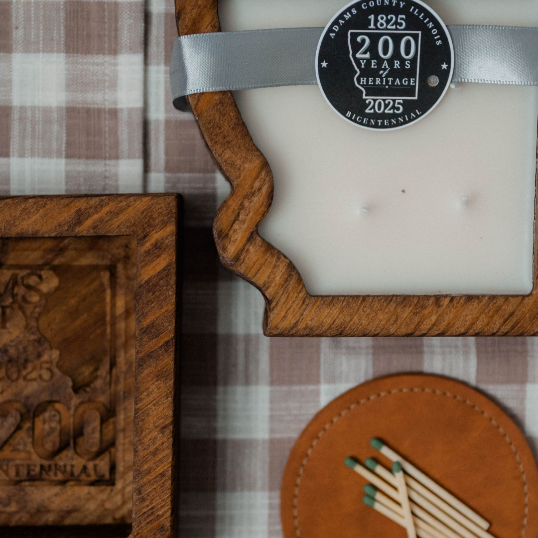 Founder's Flame Candle | Adams County Illinois Bicentennial Commemorative Candle