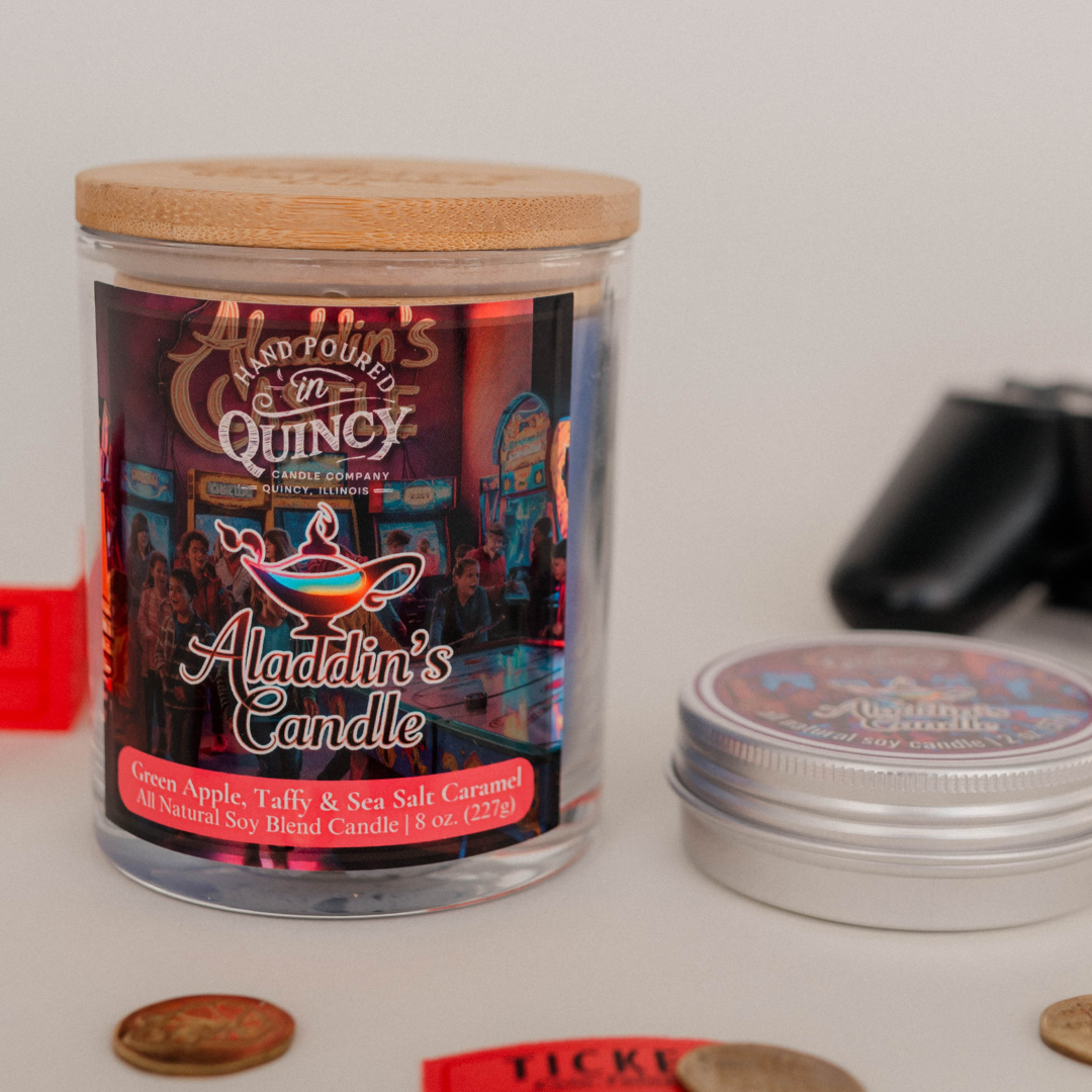 Aladdin's Castle Tribute Candle | Hand Poured Candle by Quincy Candle Co.