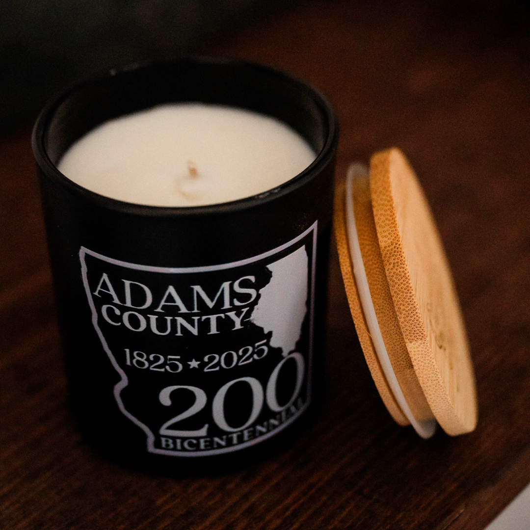 Adams County Illinois Bicentennial Commemorative Candle | Quincy Candle Co.
