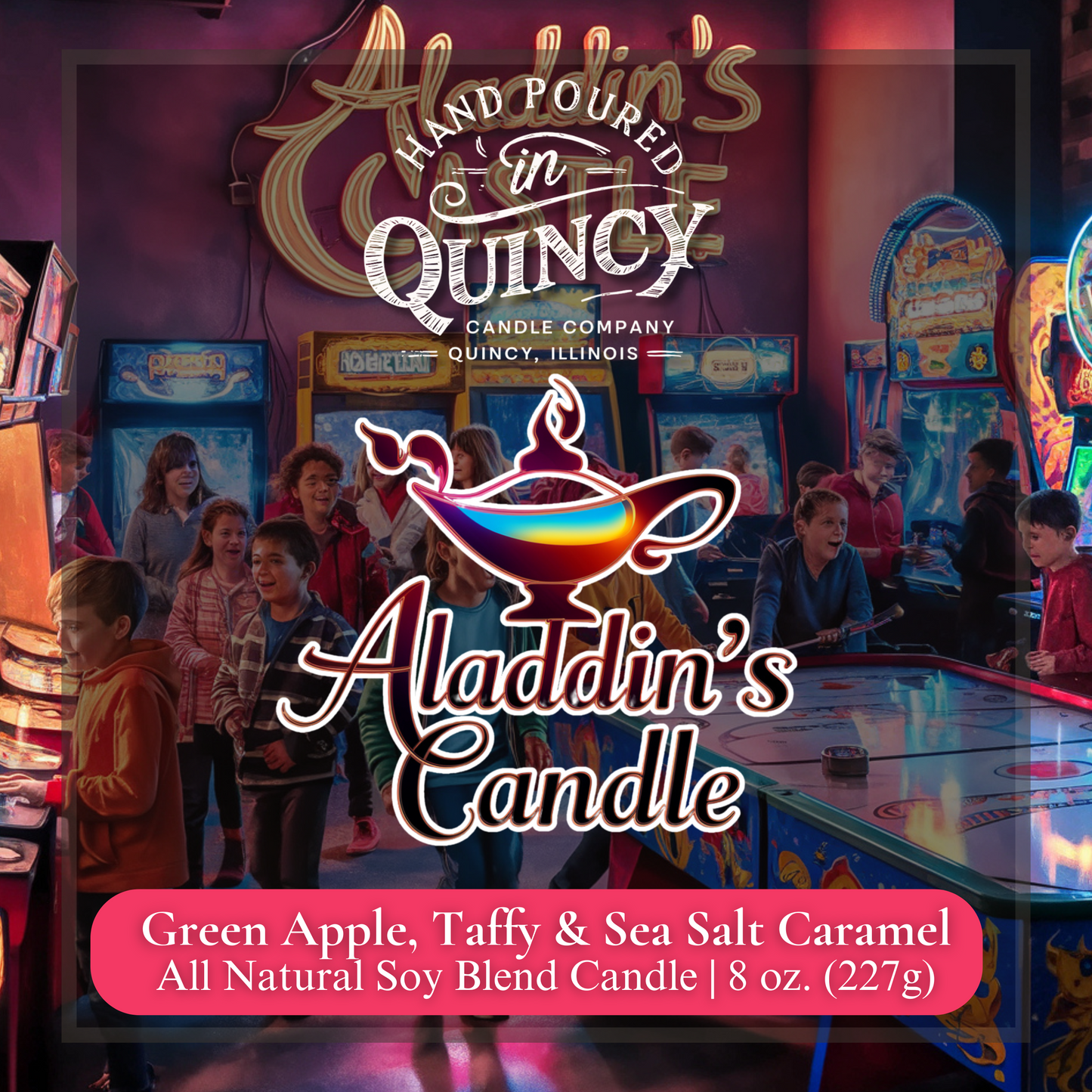 Aladdin's Castle Tribute Candle | Hand Poured Candle by Quincy Candle Co.