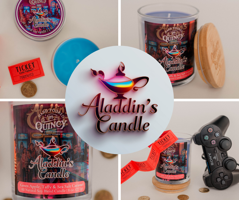 Aladdin's Castle Tribute Candle | Hand Poured Candle by Quincy Candle Co.