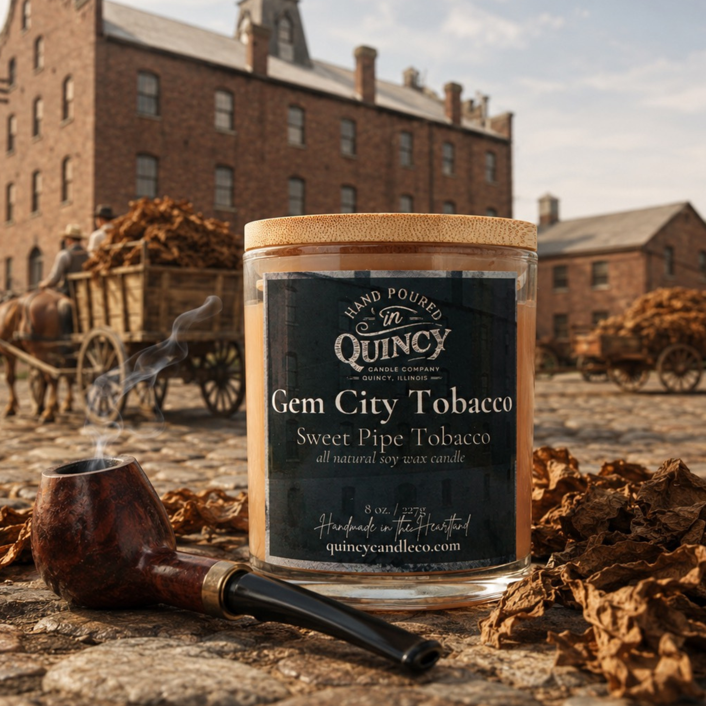 Gem City Tobacco Candle by Quincy Candle Co.
