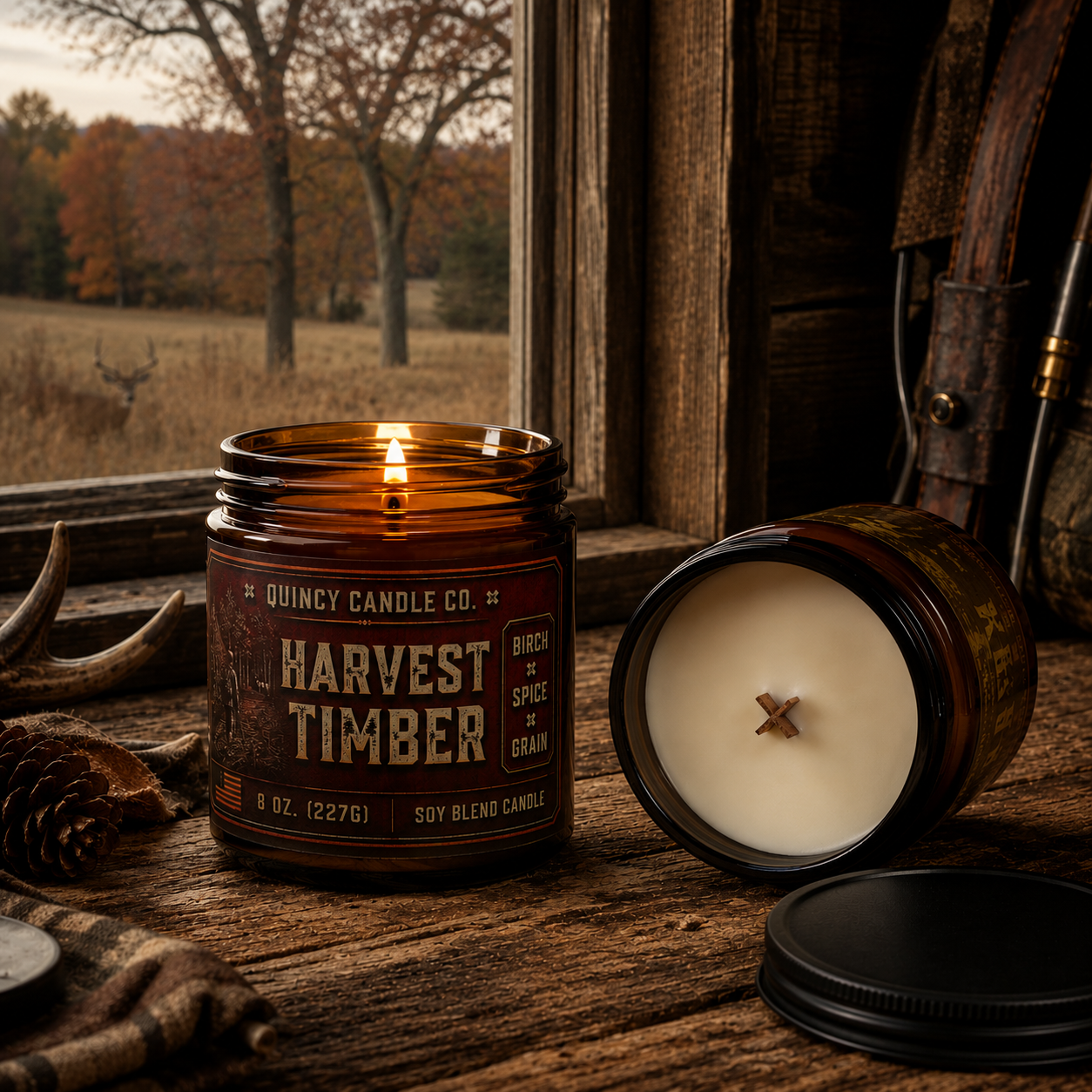 Harvest Timber Candle by Quincy Candle Co.