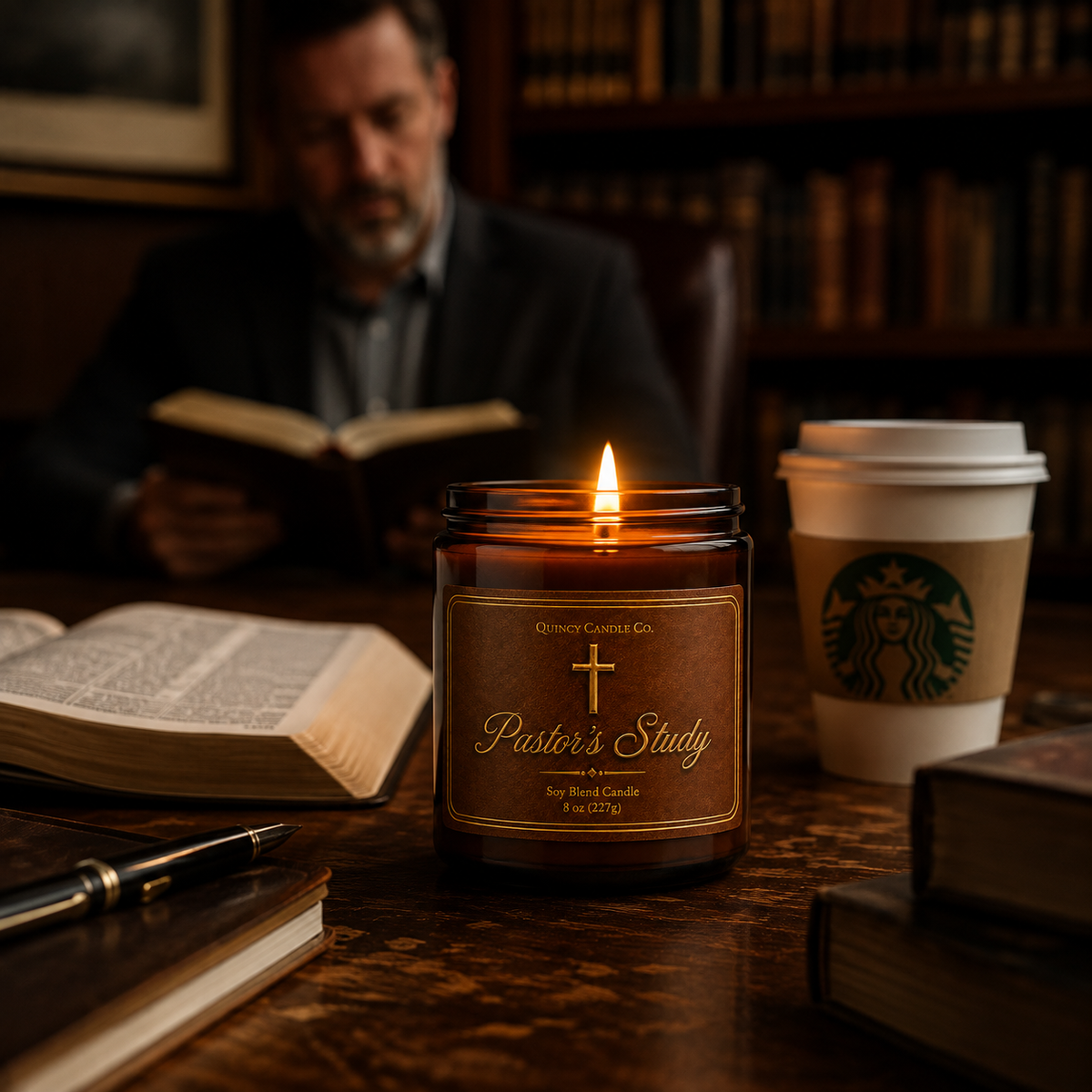 Pastor's Study | Hand Poured Candle by Quincy Candle Co.