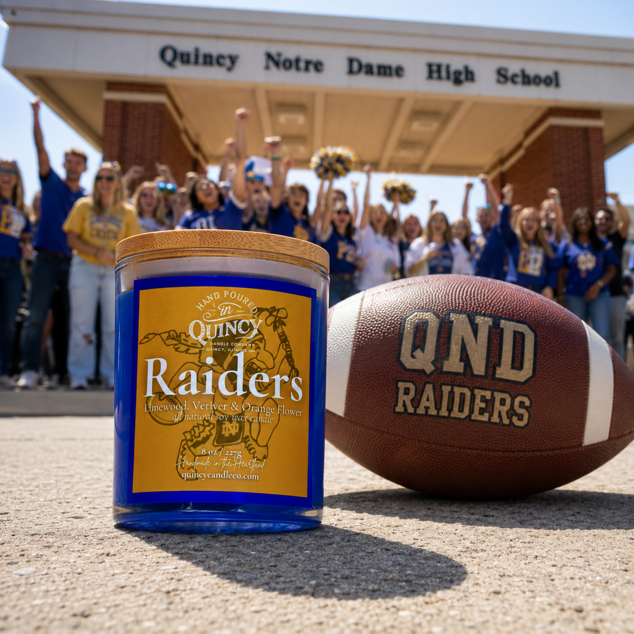 Notre Dame Raiders Candle | Hand Poured Candle by Quincy Candle Co.