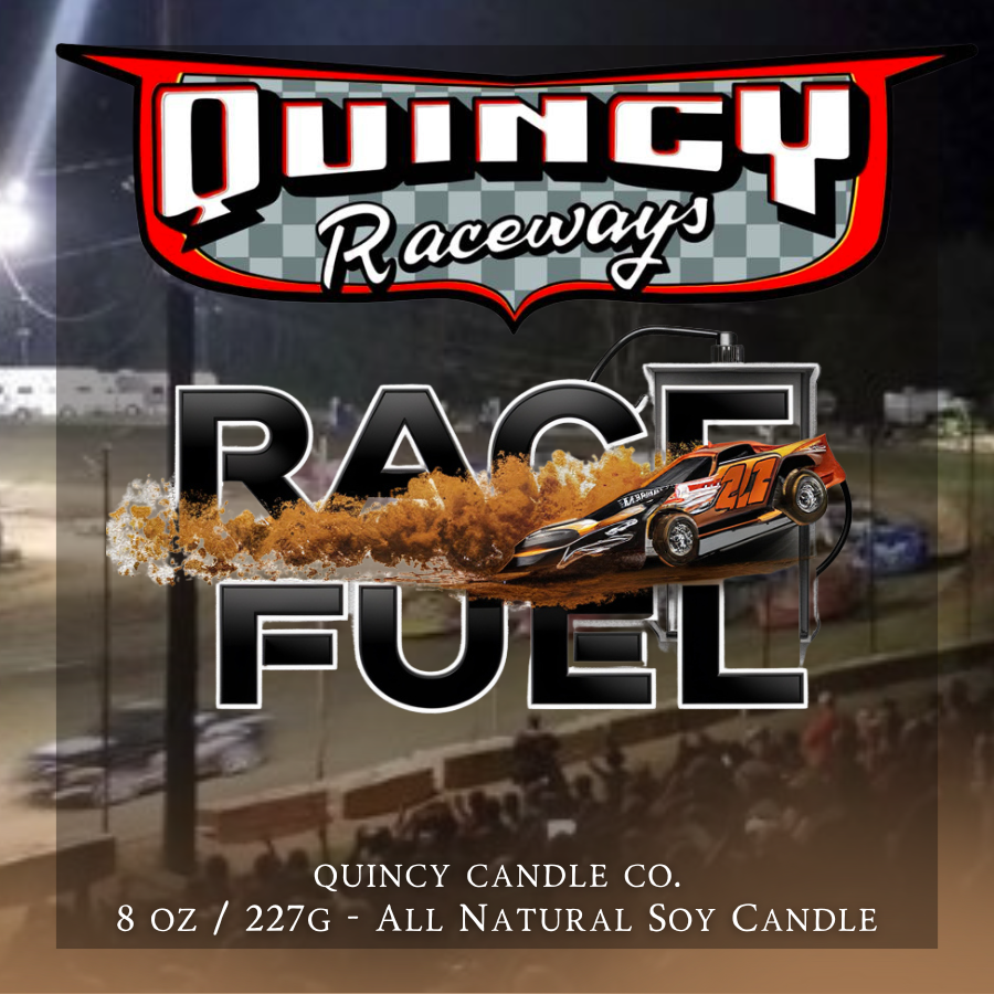 Quincy Raceways Race Fuel Candle by Quincy Candle Co.
