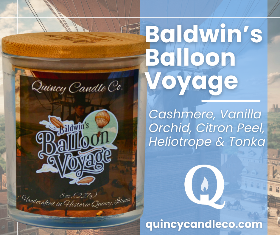 Baldwin's Balloon Voyage Candle | Hand Poured Candle by Quincy Candle Co.