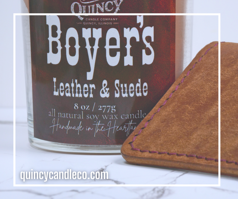 Boyer's Leather Candle | Hand Poured Candle by Quincy Candle Co.