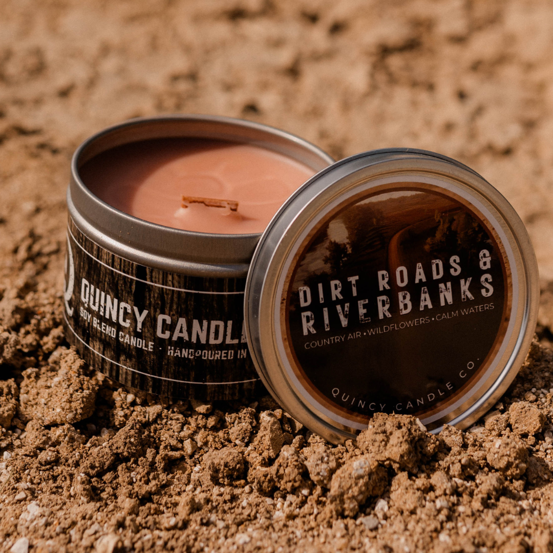 Dirt Roads & Riverbanks Candle Collection by Quincy Candle Co.