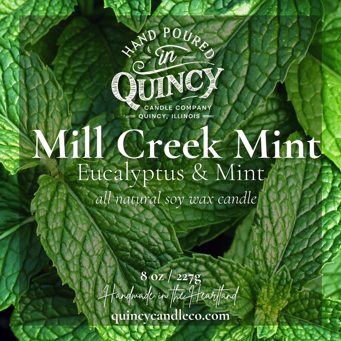 Mill Creek Mint | Hand Poured Candle by Quincy Candle Co.