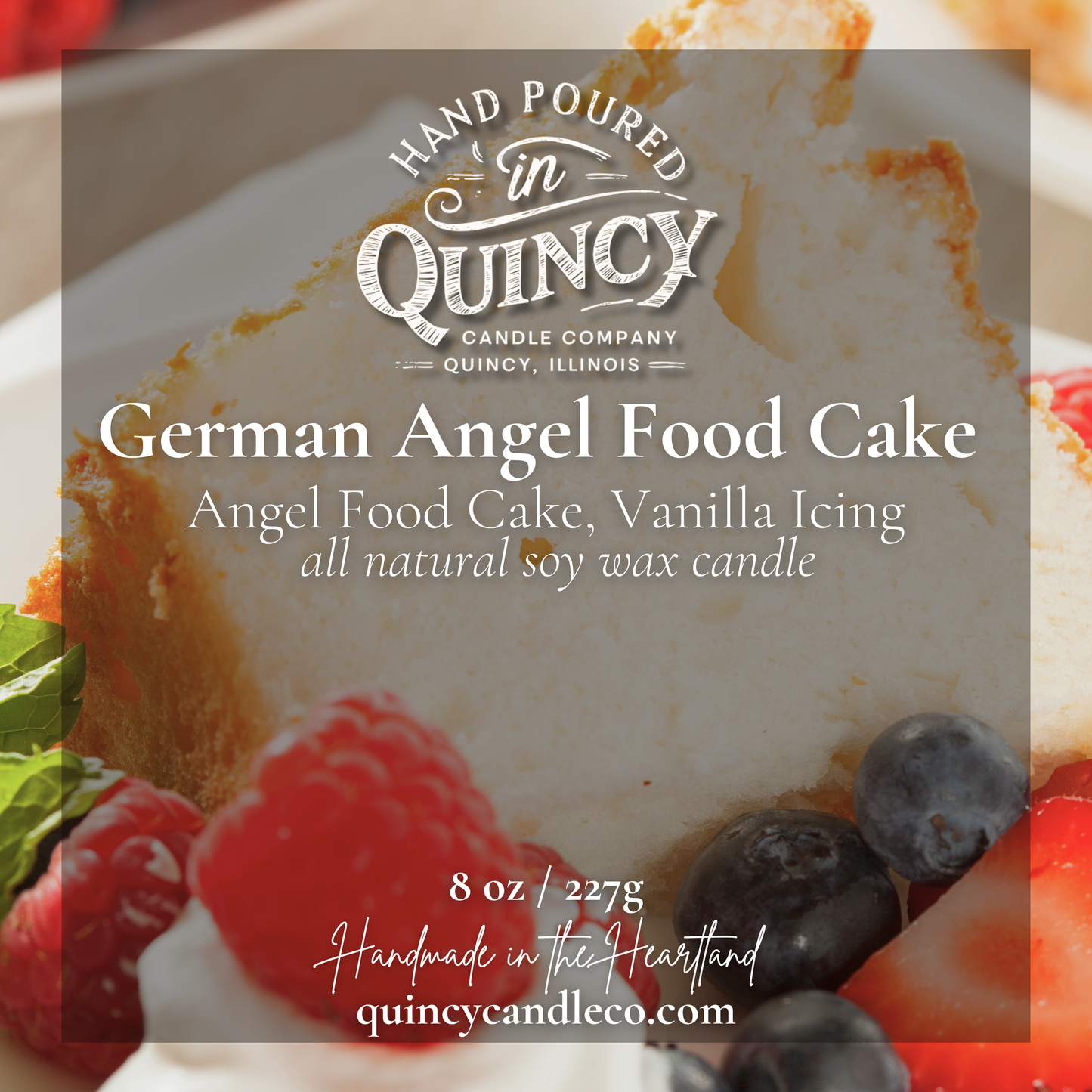 German Angel Food Cake | Hand Poured Candle by Quincy Candle Co.