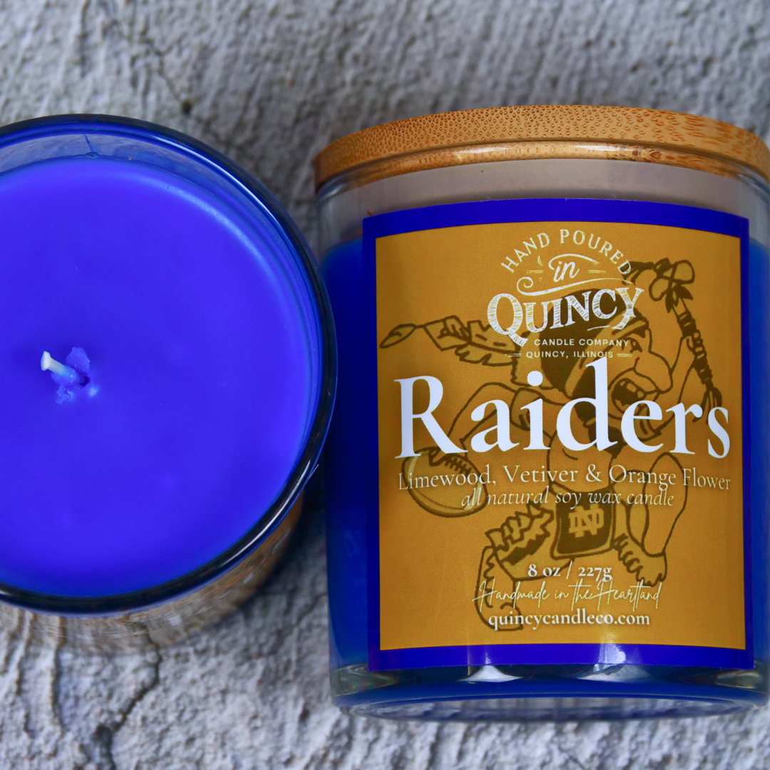 Notre Dame Raiders Candle | Hand Poured Candle by Quincy Candle Co.