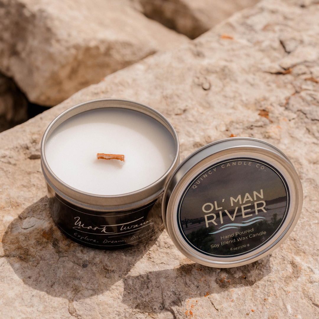 Ol' Man River Candle | Mark Twain Candle Collection by Quincy Candle Co.