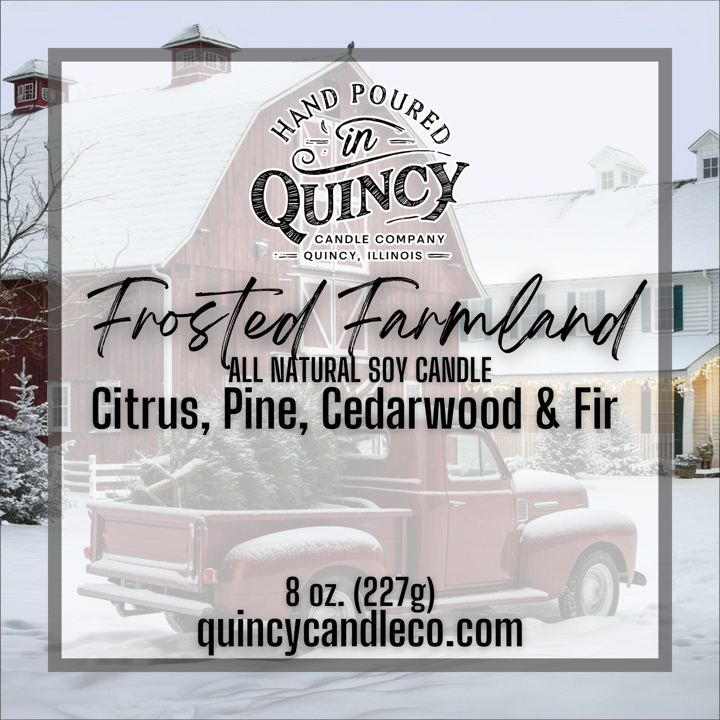 Frosted Farmland Candle | Hand Poured Candle by Quincy Candle Co.