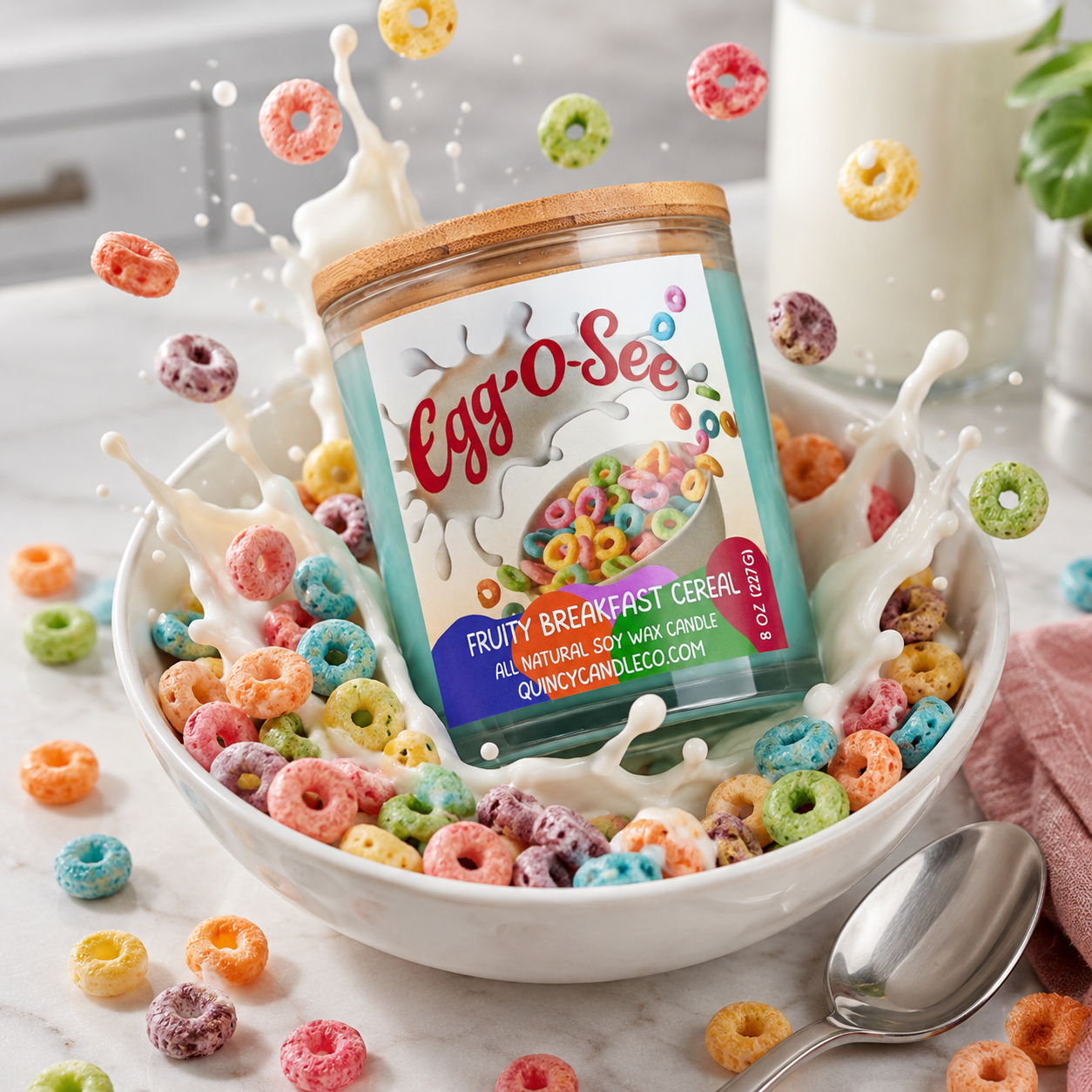 Egg-O-See Cereal Candle | Hand Poured Candle by Quincy Candle Co.