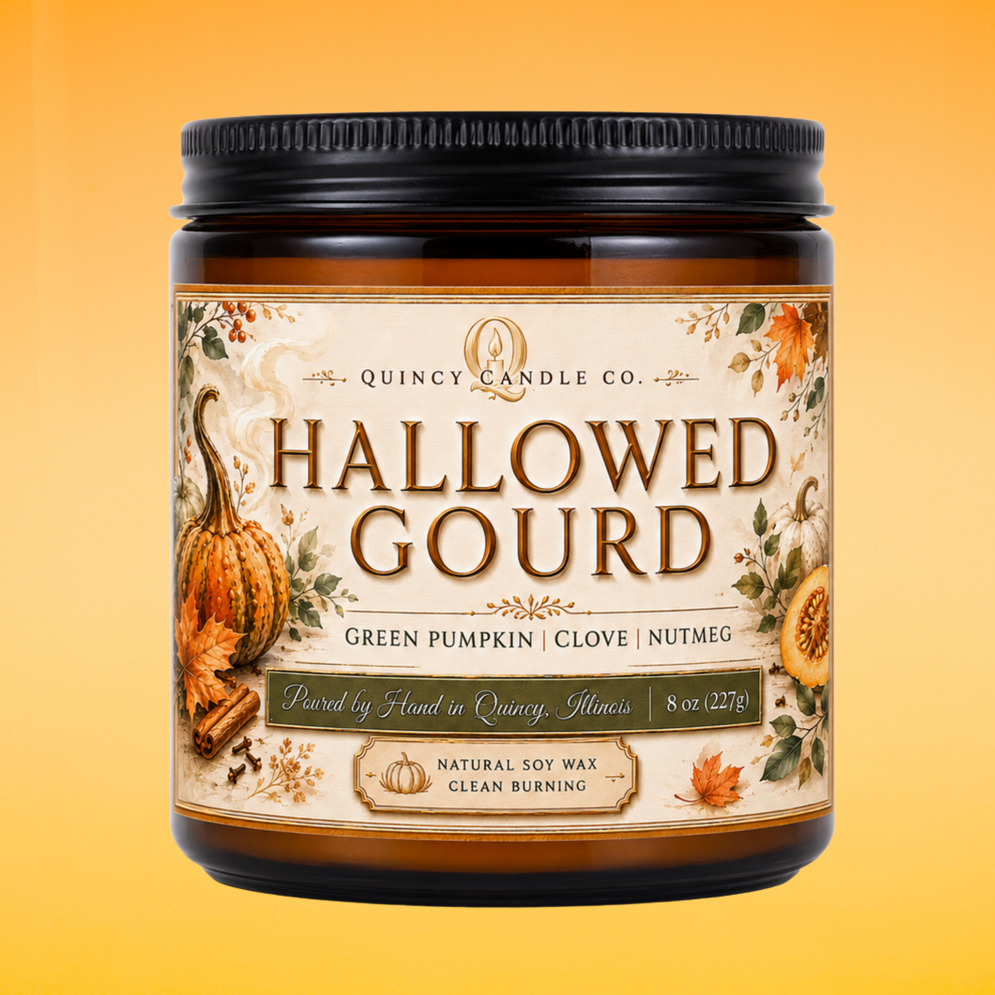 Hallowed Gourd Candle by Quincy Candle Co.