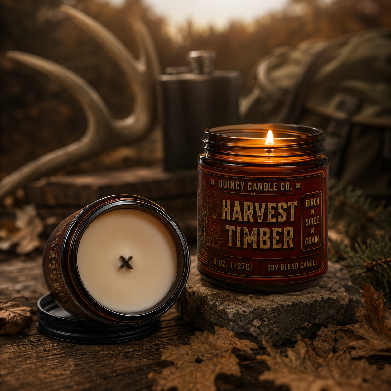 Harvest Timber Candle by Quincy Candle Co.