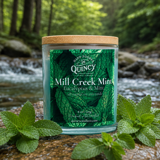 Mill Creek Mint | Hand Poured Candle by Quincy Candle Co.