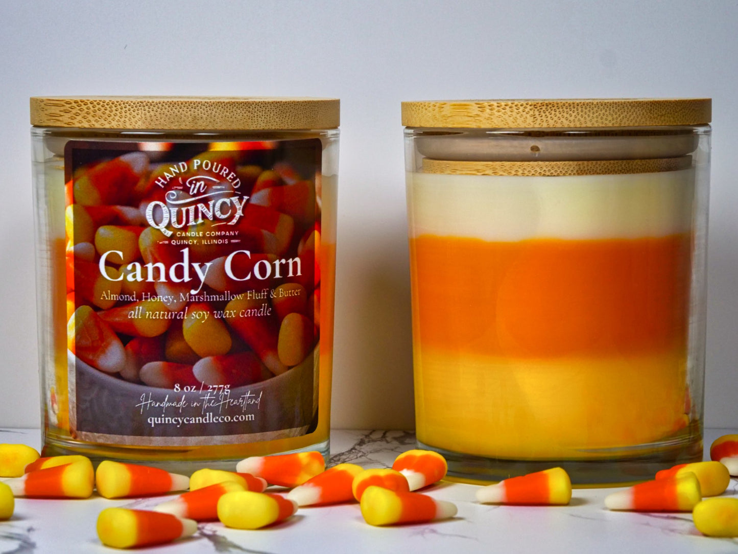 Candy Corn Candle | Hand Poured Candle by Quincy Candle Co.