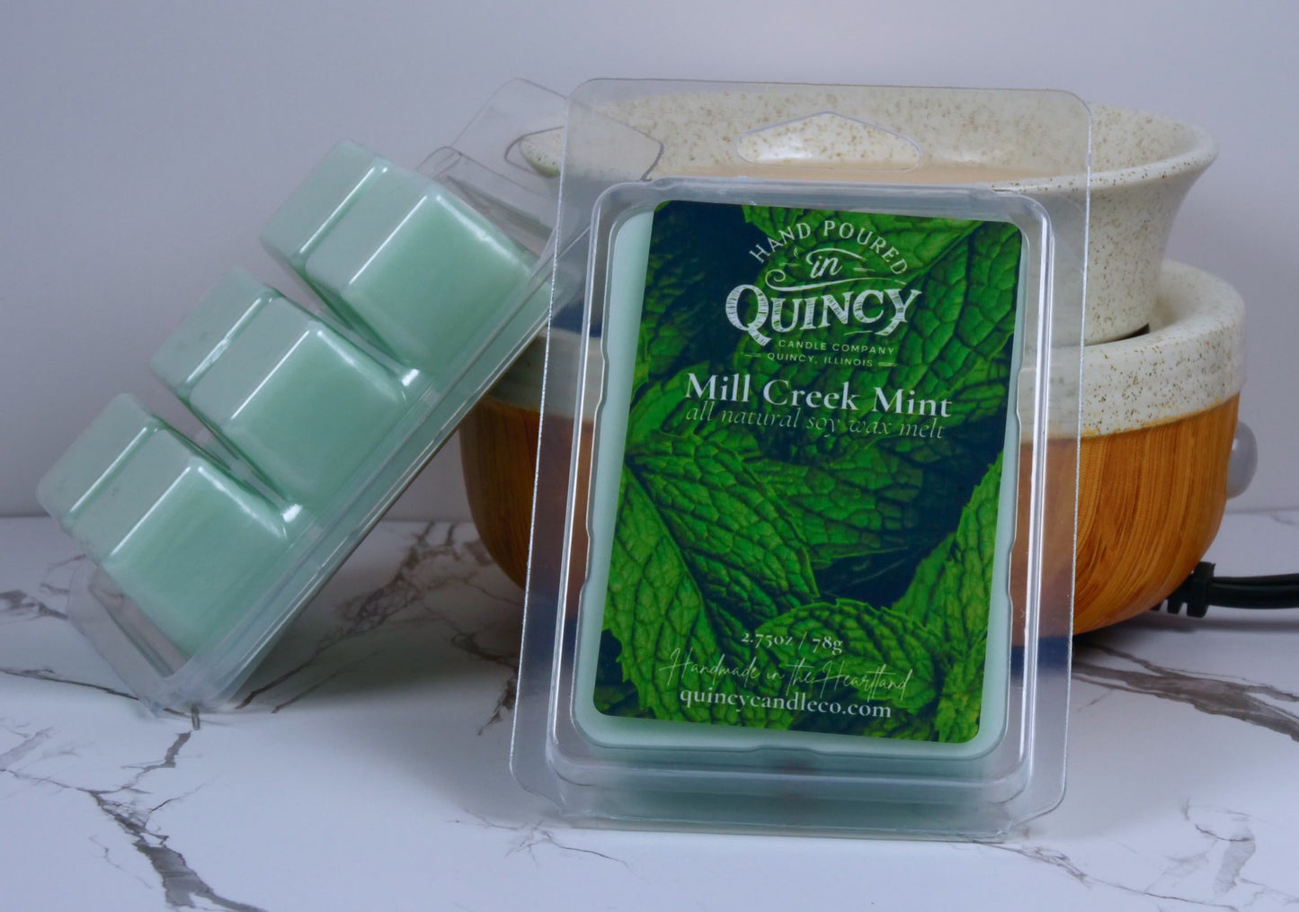 Mill Creek Mint | Hand Poured Wax Melt by Quincy Candle Co.