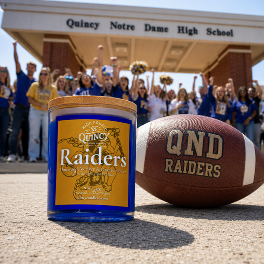 Notre Dame Raiders Candle | Hand Poured Candle by Quincy Candle Co.