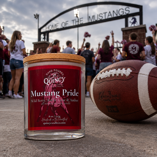 Unity Mustangs Candle | Hand Poured Candle by Quincy Candle Co.